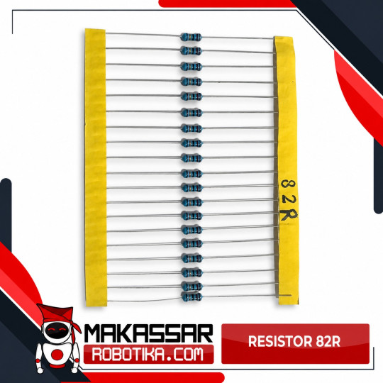Resistor Metal Film 82 Ohm 82R 1/4 Watt 0.25W Toleransi 1% 5 Gelang