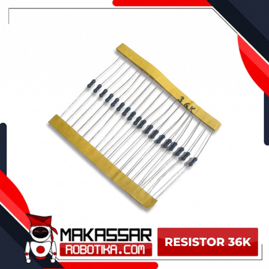 Resistor 36K Ohm 36KΩ 1/4W 0.25W Metal Film 1% 5 Gelang