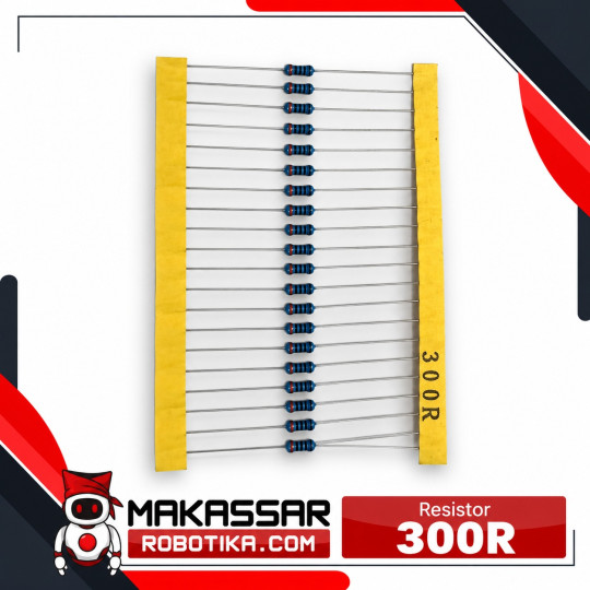 Resistor 300 Ohm (300R) 1/4W 0.25W Metal Film 1% 5 Gelang