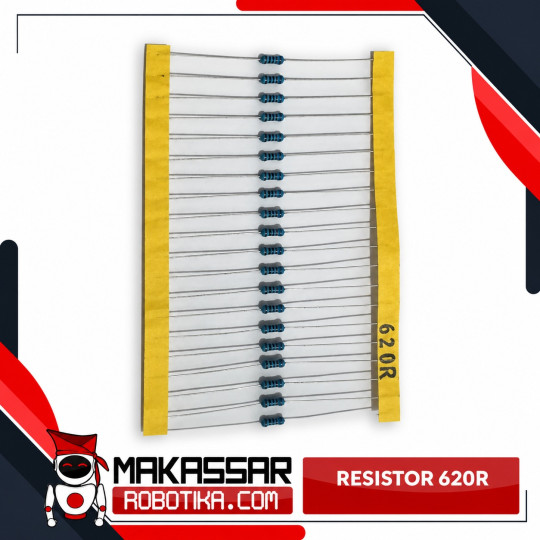 Resistor 620R 620 Ohm 1/4W 0.25W Metal Film 1% 5 Gelang