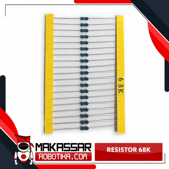 Resistor 68K Ohm 68KΩ 1/4W 0.25W Metal Film 1% 5 Gelang