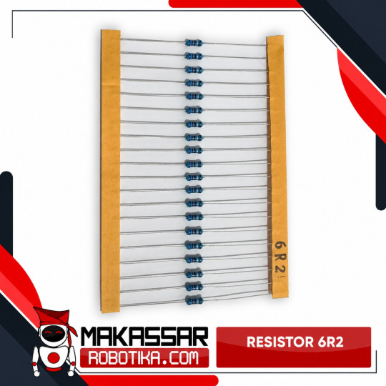 Resistor 6R2 6.2 Ohm 1/4W 0.25W Metal Film 1% 5 Gelang