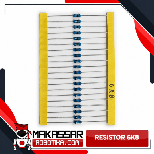 Resistor 6K8 6.8K Ohm 1/4W 0.25W 1% Metal Film 5 Gelang